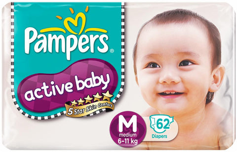 Pampers active baby large sales size diapers